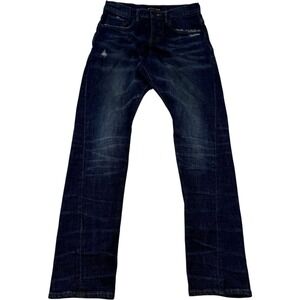 Purple‎ Brand P011 Dark Blue 5-Pocket Stretch Jeans Cotton Spandex Men's 29x33
